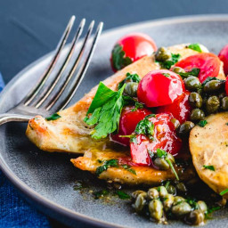 Italian Chicken With Capers And Cherry Tomato Sauce