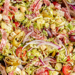 Italian Chopped Brussels Sprouts Salad