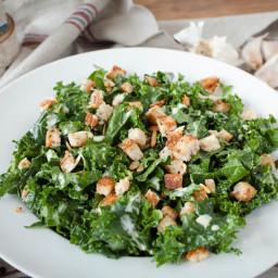 Italian Kale Caesar Salad