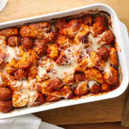 Italian Meatball and Biscuit Bake