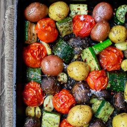 Italian Oven Roasted Vegetables Recipe (w/ Video)
