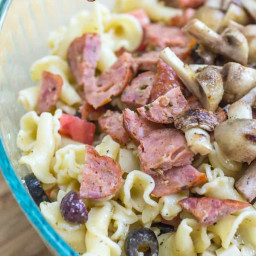 Italian Pasta Salad with Sausage and Olives