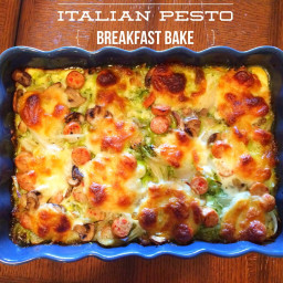 Italian Pesto Breakfast Bake