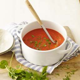 Italian Roasted Pepper and Tomato Bisque