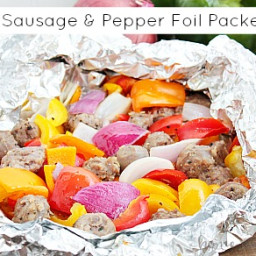 Italian Sausage and Pepper Foil Packet Meal and the Perfect Grill to Cook i