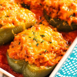 Italian Sausage and Rice Stuffed Peppers