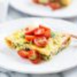 Italian Sausage Egg Bake with Spinach and Tomatoes