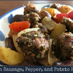 Italian Sausage, Pepper, and Potato Packets (on the grill or in the oven)