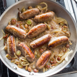 Italian Sausage with Grapes and Balsamic Vinegar
