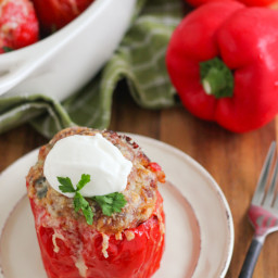 Italian Stuffed Peppers in the Slow Cooker