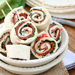 Italian Sub Sandwich Tortilla Pinwheels