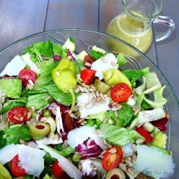 Italian Summer Salad with Basil Dressing