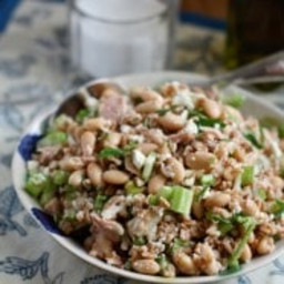 Italian Tuna and White Bean Farro Salad