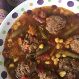Italian Turkey Meatball and Vegetable Soup (Stove top or Instant Pot)