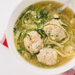 Italian Wedding Soup with Zucchini Noodles