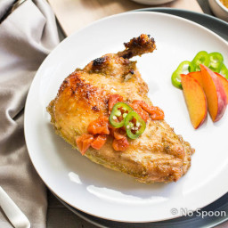 Jalapeno and Brown Sugar Chicken Breast with Peach Compote