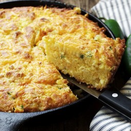 Jalapeno and Cheddar Cheese Skillet Cornbread
