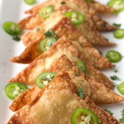 Air Fryer Jalapeno & Bacon Wonton Poppers