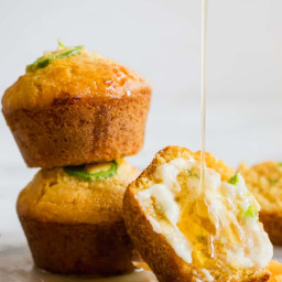 Jalapeno Cheddar Cornbread with Sweet Honey Butter