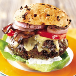 Jalapeño Cheeseburgers with Bacon and Grilled Onions