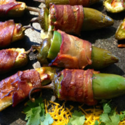 Jalapeño Poppers (Cheese-Stuffed, Bacon-Wrapped Jalapeño Peppers)