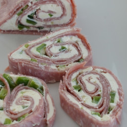 Jalapeño, Salami and Cream Cheese Roll-up