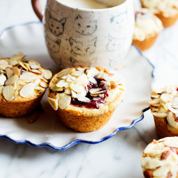 Jam-filled Almond Muffins