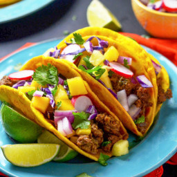 Jamaican Beef Tacos With Tropical Slaw