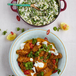 Jamie Oliver's 15 Minute Meals: Beef Kofta Curry, Fluffy Rice, Beans & Peas