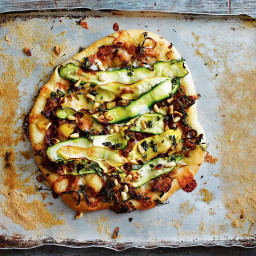 Jamie Oliver's potato, taleggio and zucchini pizzas