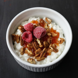 Jammy Cottage Cheese with Toasted Cinnamon Pecans