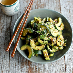 Japanese Cucumber Salad with Miso Dressing