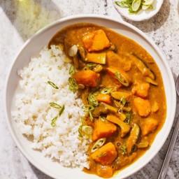 Japanese Curry with Winter Squash and Mushrooms