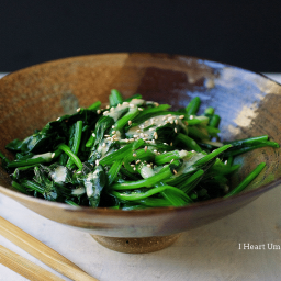 Japanese Spinach Salad with Creamy Sesame Dressing