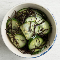 Japanese-Style Pickled Cucumbers with Seaweed and Sesame