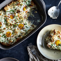 Jay Guerrero's Baked Eggs with Ricotta and Onions