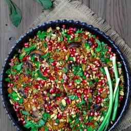 Jeweled Couscous Recipe with Pomegranate and Lentils