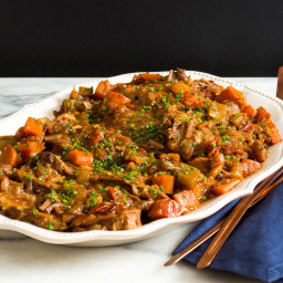 Jewish-Style Braised Brisket With Onions and Carrots Recipe