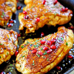 Jordanian Roasted Chicken with Pomegranate Molasses