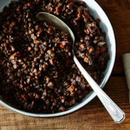 Judy Rodgers Lentils Braised in Red Wine