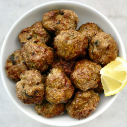 Juicy Baked Greek Meatballs