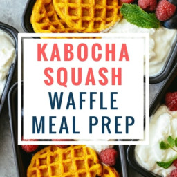 Kabocha Squash Waffle Meal Prep