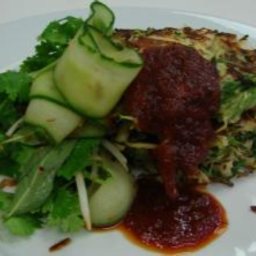 Kaffir Lime, Spring Onion & Coriander Sand Crab Fritters with Chilli Jam
