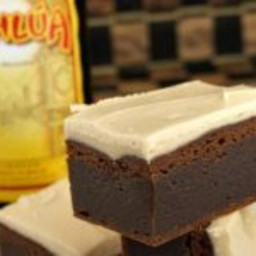 Kahlua Brownies with Brown Butter Kahlua Icing