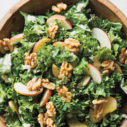 Kale and Apple Salad with Walnut Dressing