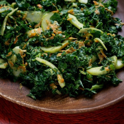 Kale and Cucumber Salad With Avocado-Tahini Dressing