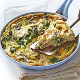 Kale and goat’s cheese frittata