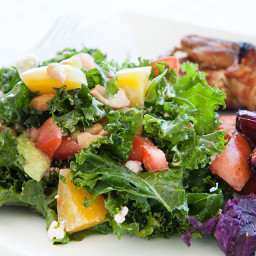 Kale and Golden Beets Salad with Blood Orange Vinaigrette