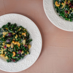 Kale and Quinoa Crunch Salad with Champagne Vinaigrette