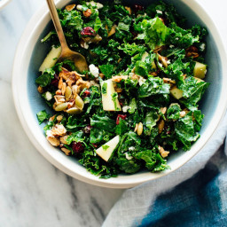 Kale, Apple & Goat Cheese Salad with Granola “Croutons”